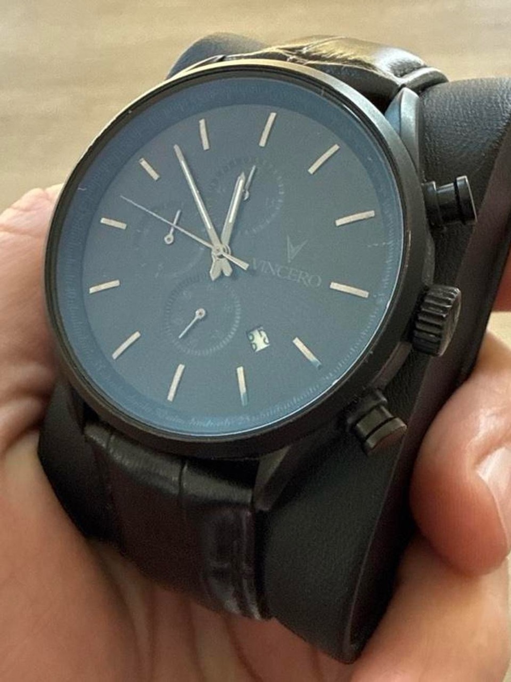Vincero Men's Black Chronograph Watch